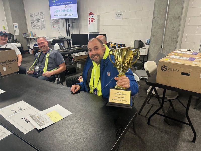 The WBL crew at an event operations table in Las Vegas, 2024